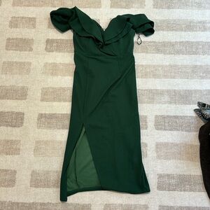 Hello Molly off shoulder green dress